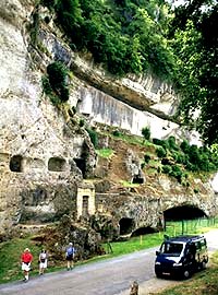 typical cave entrance in the Dordogne