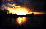 sunset over the lake